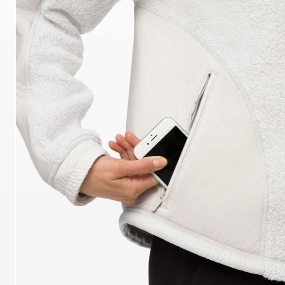 LULULEMON Go Cozy Jacket WOOL SIZE 10 heathered ceramic - Picture 2 of 11